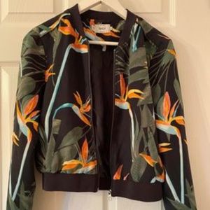 Bomber Jacket with floral prints